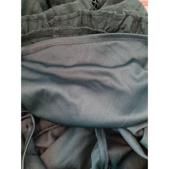 Miami Size Small Fit And Flare Dress Green Cotton Rayon Polyester Eyelet Womens - Picture 11 of 11